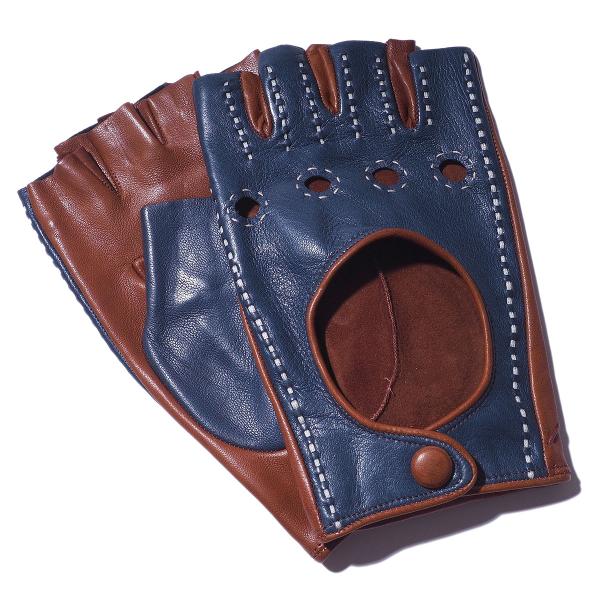 MEROLA/メローラ　メンズ　ドライビンググローブ Merola（メローラ） カットオフ ドライビンググローブ ZU93(ブルー