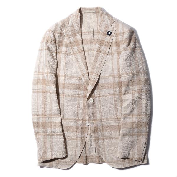 LARDINI（ラルディーニ） 綿麻シアサッカージャケット LARDINI JACKETS