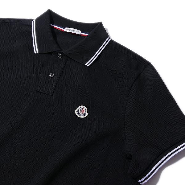モンクレール MONCLER ポロシャツ 半袖 ブラック 　サイズ M modaonline1_10015722