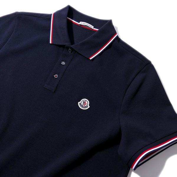 【O87】　MONCLER　鹿の子半袖シャツ　メンズXXL　ホワイト白 modaonline1_10015857