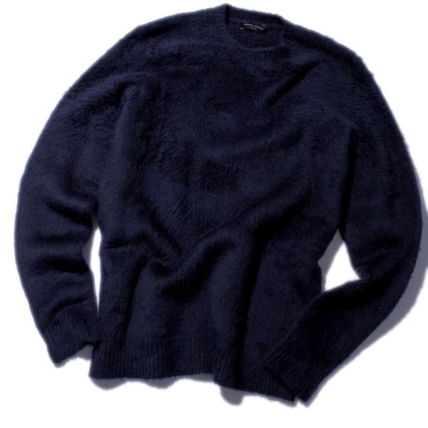 美品 roberto collina イタリア製 ウールモヘアドライバーズニット ROBERTO COLLINA（ロベルトコリーナ） イタリア製 起毛加工クルー