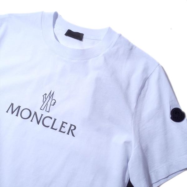 MONCLER 半袖 Tシャツ ホワイト サイズM MONCLER（モンクレール） Tシャツ MONCLER 8C00024 001ホワイト メンズ