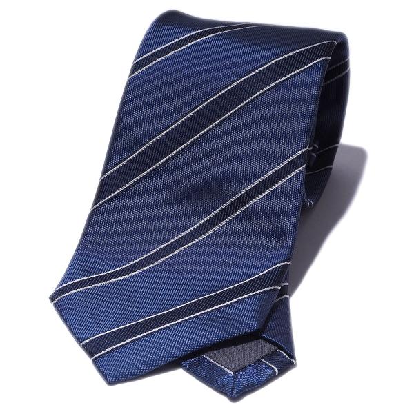 ブルネロ・クチネリ　ストライプ　ネクタイ　ブラウン　イタリア製　美品 modaonline1_10016576