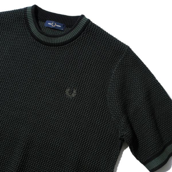 FRED PERRY（フレッドペリー） テクスチャードニットTシャツ K6538