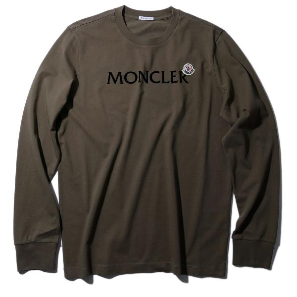 MONCLERロングtシャツ MONCLER（モンクレール） ロングスリーブTシャツ 8D00009 823 カーキ