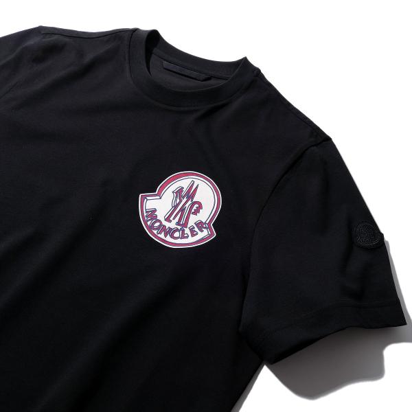 〔美品〕モンクレール　プリントロゴ　ブラック　XXL Tシャツ　5S609 MONCLER（モンクレール） Tシャツ 8C00034 999ブラック メンズ ハイ