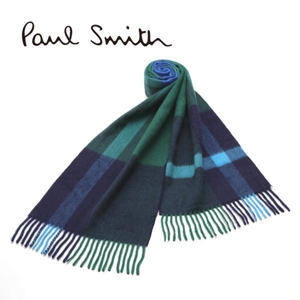 ポールスミス カシミヤマフラー ブルー系チェック 19秋冬モデル Ps 650 Ps 650 Mode G 通販 Yahoo ショッピング