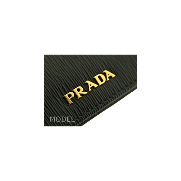 プラダ PRADA 財布 二つ折り財布 黒/ブラック×赤/レッド 1MV204 
