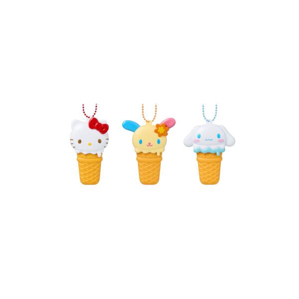 サンリオ アイスクリーミィケースチャーム サンリオキャラクターズ より　３種(ハローキティ/ウサハナ/シナモロール)  バンダイ キャンディトイ　食玩