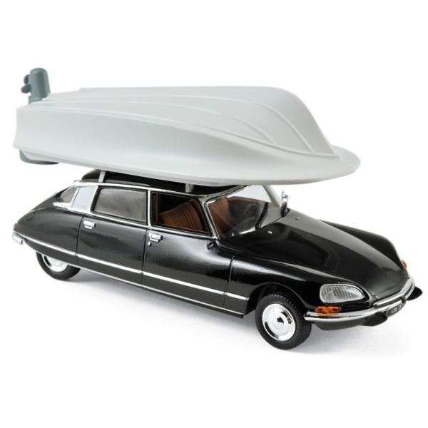 NOREV 1/43 (157072) Citroen DS 21 Pallas 1973 - Black with boat on roof