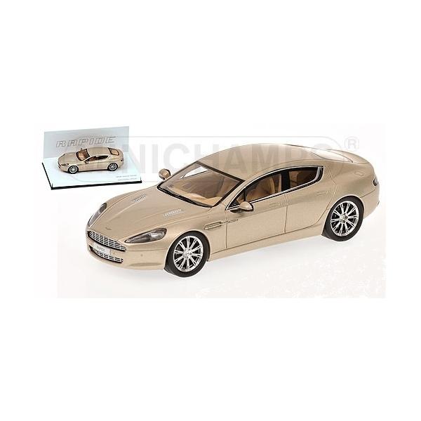 MINICHAMPS 1/43 (437 137904) AstonMartin RAPIDE GENEVA 2010 SILVER BLONDE
