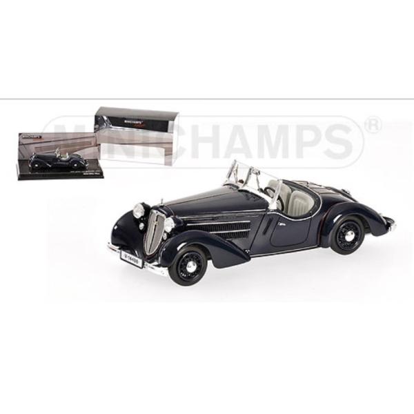 MINICHAMPS 1/43 (437 019130) AUDI FRONT 225 ROADSTER DARK BLUE 1935
