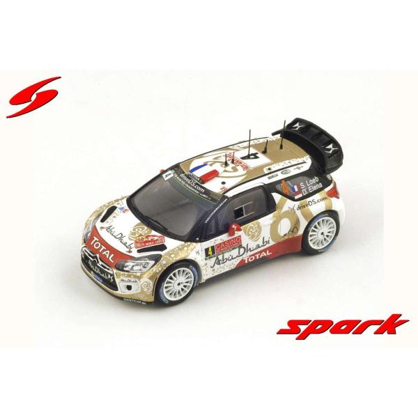 Spark 1/43 (S4504) Citroen DS3 WRC #4 8th Monte Carlo 2015 Citroen Total Abu Dhabi WRT