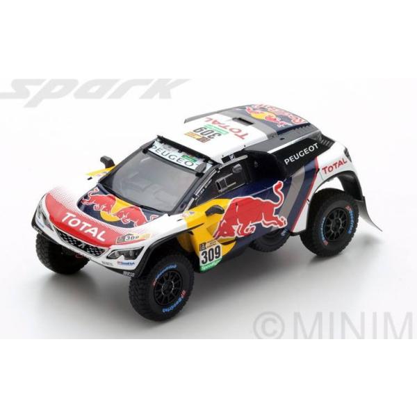 Spark 1/43 (S5610) Peugeot 3008 DKR #309 2nd Dakar 2017