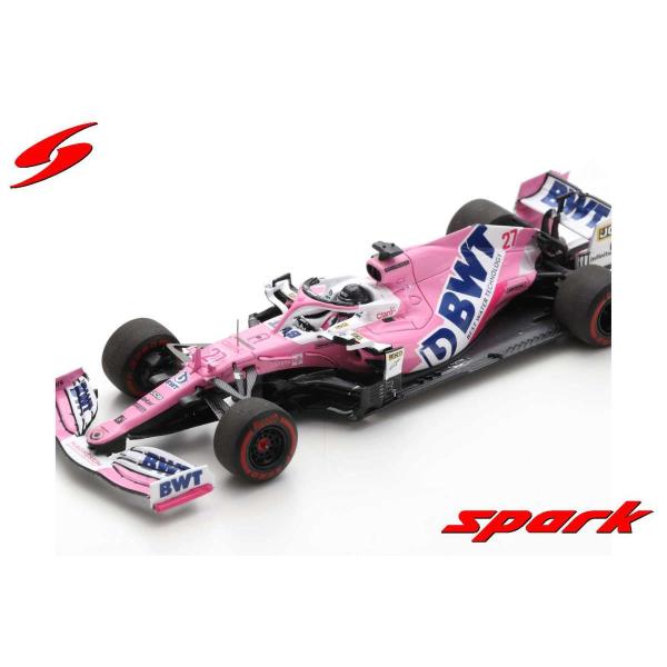 Spark 1/43 (S6478) BWT RACING POINT RP20 #27 BWT RACING POINT F1 TEAM 70TH ANNIVERSARY GP 2020