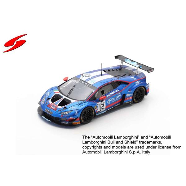 Spark 1/43 (SB314) LAMBORGHINI HURACAN GT3 EVO #12 OMBRA RACING 24H SPA 2019