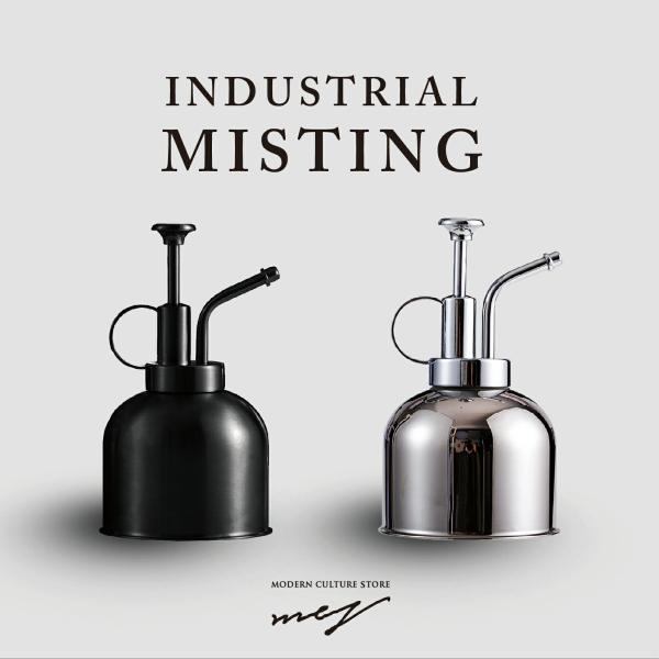 霧吹き スプレー ガーデニング 観葉植物 園芸 お掃除 おしゃれ かわいい 高級感 インテリア 植物 鉢 水やり ミスト 300ml ステンレス製 シルバー ブラック 爆買
