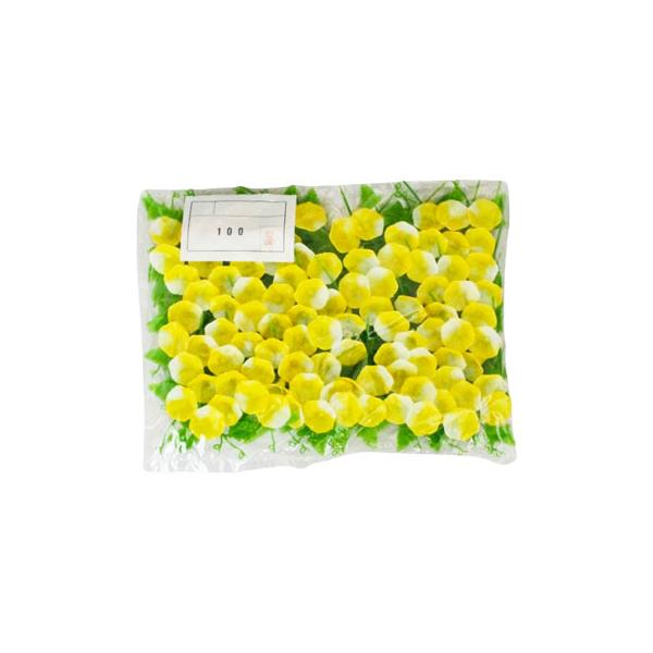 料理飾り 造花 A-44 朝顔 黄 ツートン 100個入 造花 仕出し弁当 オードブル 弁当小物 飾り 装飾 料理装飾 演出小物