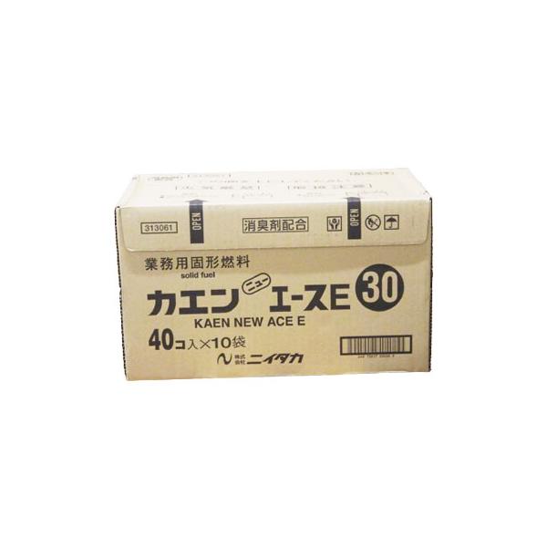 会席などでよくみる１人鍋用の固形燃料です。１袋４０個入です。固形燃料の1個のサイズはΦ46×22mmです。 1人用鍋に最適な固形燃料 30gは約19〜26分の燃焼時間です。すき焼き鍋、寄せ鍋、釜飯に。サイズは直径46×22mmです。1袋40...