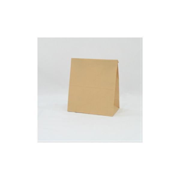 他サイト： 角底袋 茶 無地 紙袋 ハイバックＨ500 未晒 茶 無地 100枚入 角底袋 テイクアウト 紙袋 業務用 ヒモなし パックタケヤマの商品画像