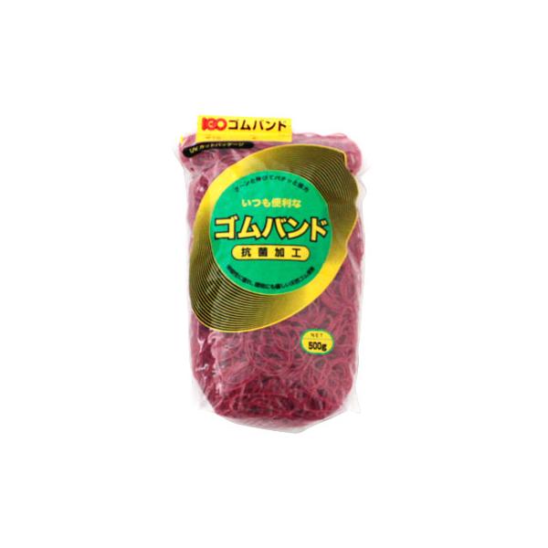 IGO 輪ゴム #16 500g 赤 スライダー袋入り 1袋 ゴムバンド アイ・ジー・オー 業務用 抗菌 UVカット 包装 消耗品 止め 文具 消耗品