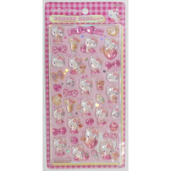 サンリオキャラクターズ ボンボンドロップシール ハローキティ ピンク