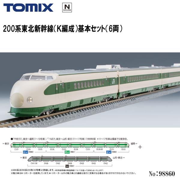【予約 2027年4月予定】【Nゲージ】TOMIX No:98860 200系東北新幹線（Ｋ編成）基本セット（6両）
