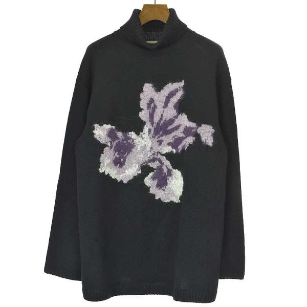M 新品 22AW ヨウジヤマモト フラワー インターシャ ニット セーター