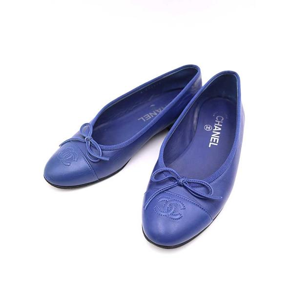 法人割引有 - CHANEL バレリーナ フラットシューズ ココ 36 シルバー