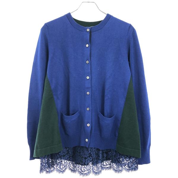 sacai サカイ 17AW パネルレースニットカーディガン 17-03326 sacai サカイ 17AW パネルレースニットカーディガン 17-03326