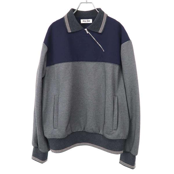 miu miu（ミュウミュウ） 25AW ジッパー スウェットシャツ MJLA01 18FX