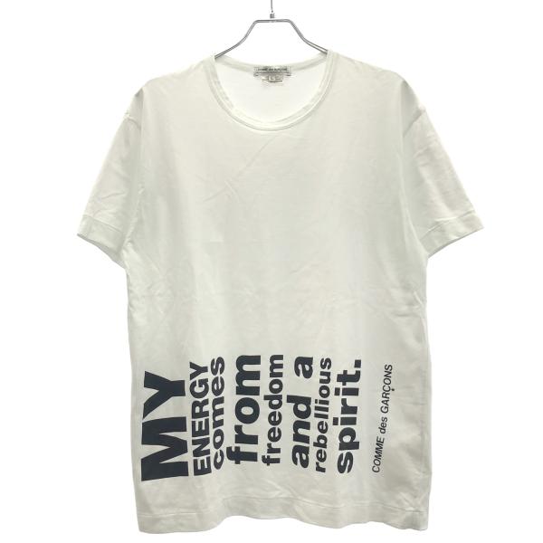 COMME des GARCONS コムデギャルソン MY ENERGY COMES FROM FREEDOM プリントTシャツ OZ-T314 ホワイト L COMME des GARCONS（コムデギャルソン） MY ENERGY COMES FROM FREEDOM