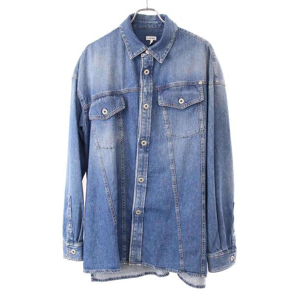 LOEWE（ロエベ） スラントオーバーデニムシャツ H526Y05X17 インディゴ