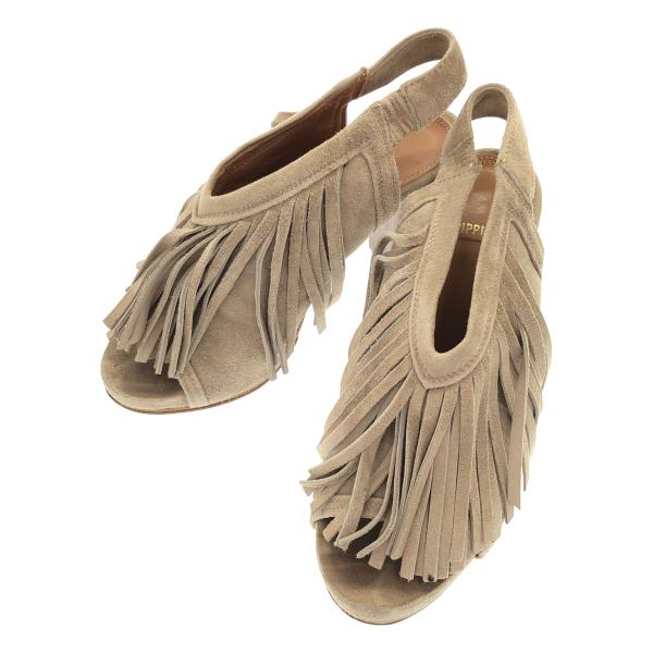 PIPPICHIC（ピッピシック） フリンジスウェードヒールサンダル PP15S