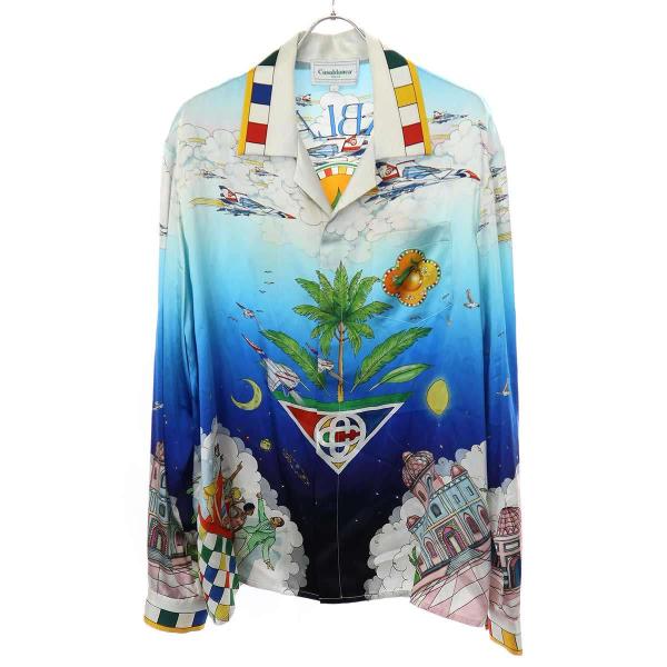 CASABLANCA シルク 長袖シャツ 新品 Casablanca カサブランカ シルク100% 長袖シャツ 猫 天使 - メルカリ