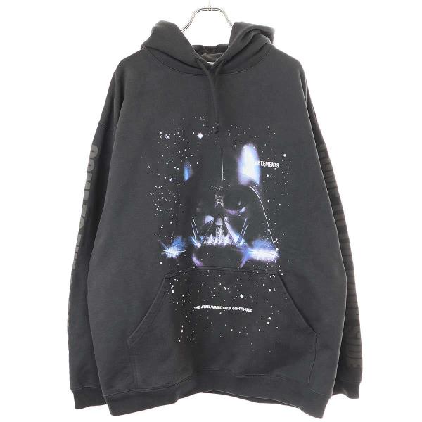 VETEMENTS スター・ウォーズ ブラック長袖パーカー VETEMENTS VETEMENTS×STAR WARS ヴェトモン×スターウォーズ 20SS Dark