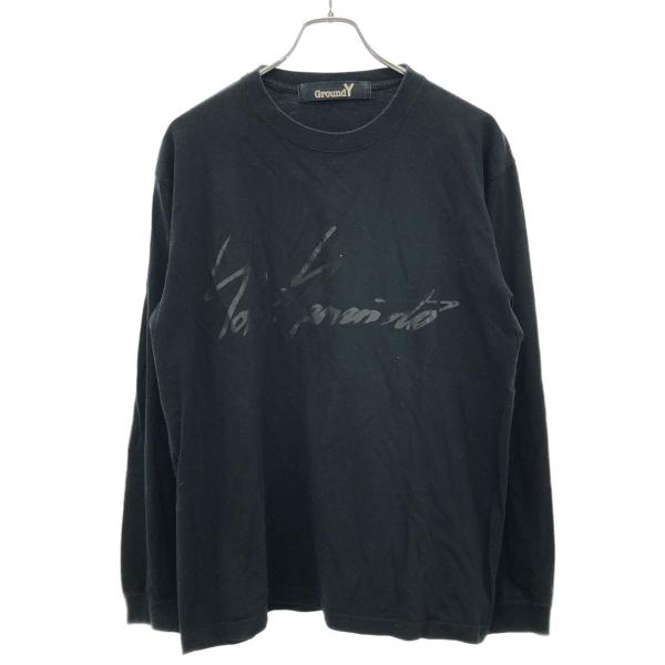 Ground Y グラウンド ワイ ロゴプリントロングスリーブTシャツ GU-T24-021 ブラック 3 IT1R0DFF00AK