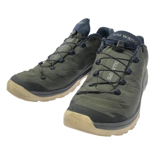 SALOMON×and wander サロモン アンドワンダー OUTPATH GTX スニーカー 408343 カーキ 29cm modescape_rc-it1rmqsov42k-98as