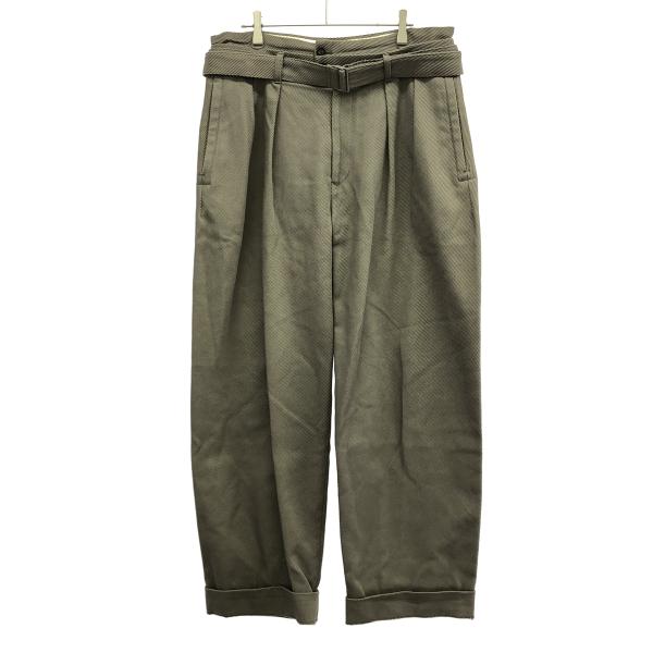 SEEALL シーオール 2 TUCK LAYERED PANTS ベルテッドパンツ SAM01