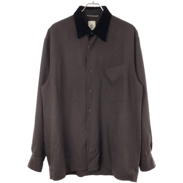 mandoマンド 2023AW velvet collar garment dye shirtsベルベットカラーシャツ【1】【MSHA76598】 mando（マンド） 23AW velvet collar garment dye shirts ベルベット
