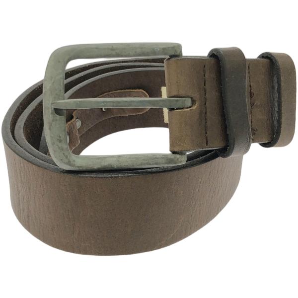 DIESEL ディーゼル ロゴプレートレザーベルト ブラウン 90/36