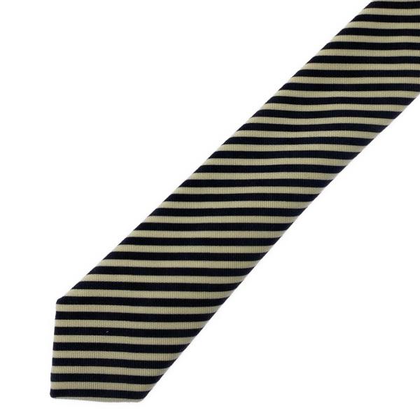 CELINE（セリーヌ） ウールストライプナローネクタイ ホワイト