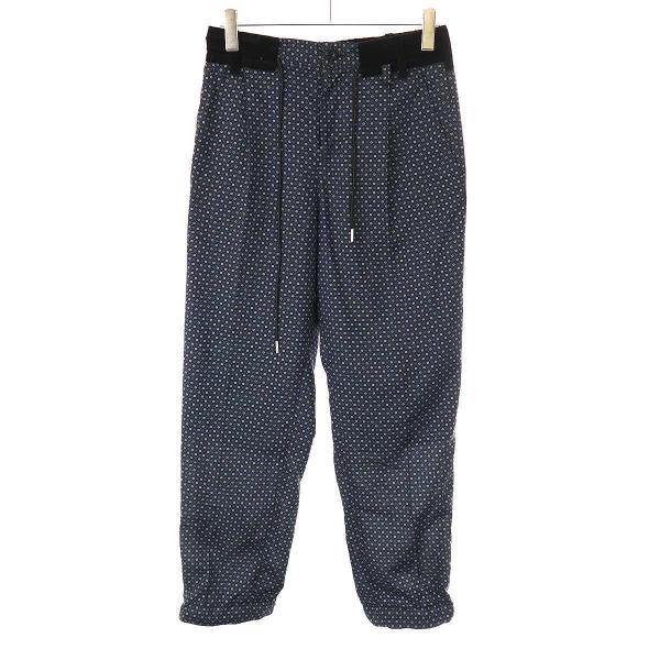 sacai（サカイ） 22SS KOMON PRINT PANTS 小紋プリントポリエステル 