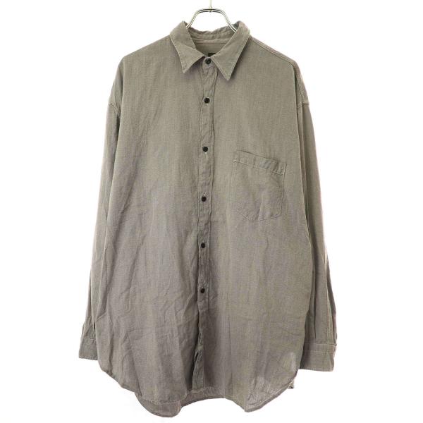 COMOLI コモリ 24SS ヨリ杢 ワークシャツ Z01-02004 グレー 4