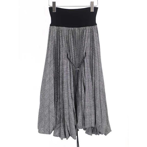 sacai サカイ 19AW グレンチェックプリーツスカート グレー サイズ:0  