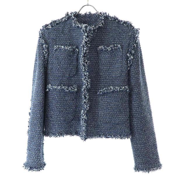 【2025SS、完売品】sacai デニムパンチングジャケット（サイズ2） sacai（サカイ）デニムジャケット 紺 サイズ:1(S位) メンズ