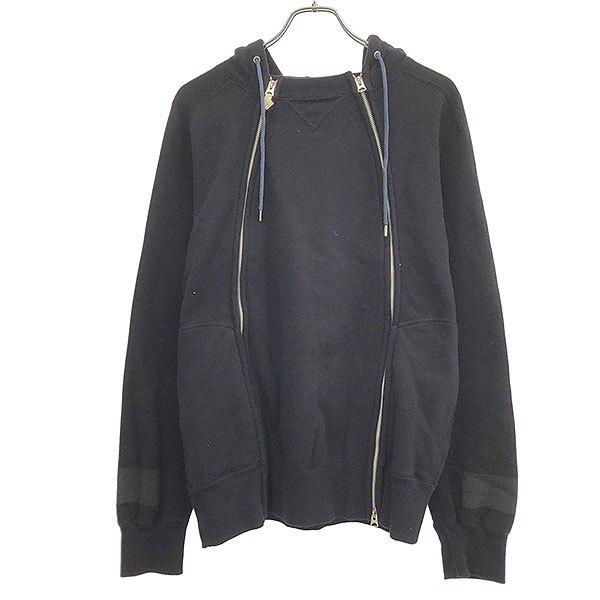 sacai（サカイ） 17AW ダブルジップアップパーカー 17-01710M ネイビー 