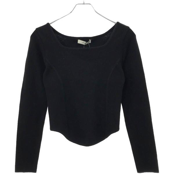 AMOMENTO アモーメント 23AW Square Neck Corset Knit スクエアネック 