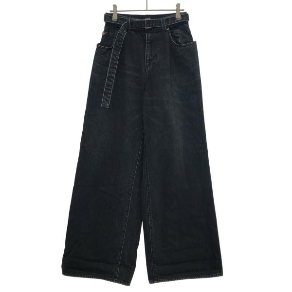 sacai（サカイ） 24AW Wide Denim Pants ベルテッドワイドデニムパンツ