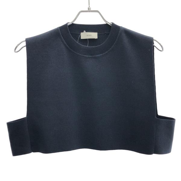 HYKE（ハイク） 22SS S/C/P CREW NECK CROP TOP ニットベスト 221